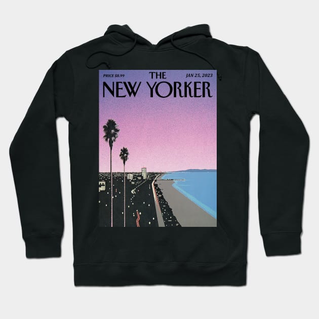 Hiroshi Nagai - City At Night Hoodie by Bequeat